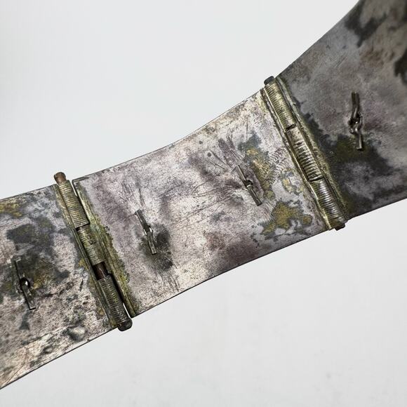 Antique Moorish North African Silver & Enamel Cuff Bracelet - Picture 6 of 8